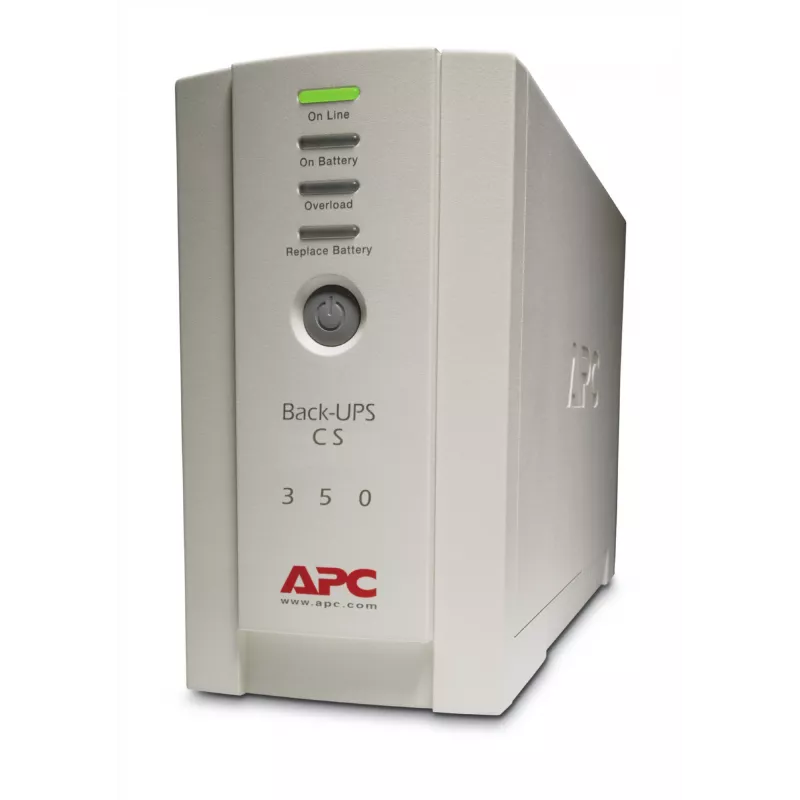 APC Back-UPS, 350VA/210W, bokštinis, 230V, 4x IEC C13 lizdai, keičiama baterija
