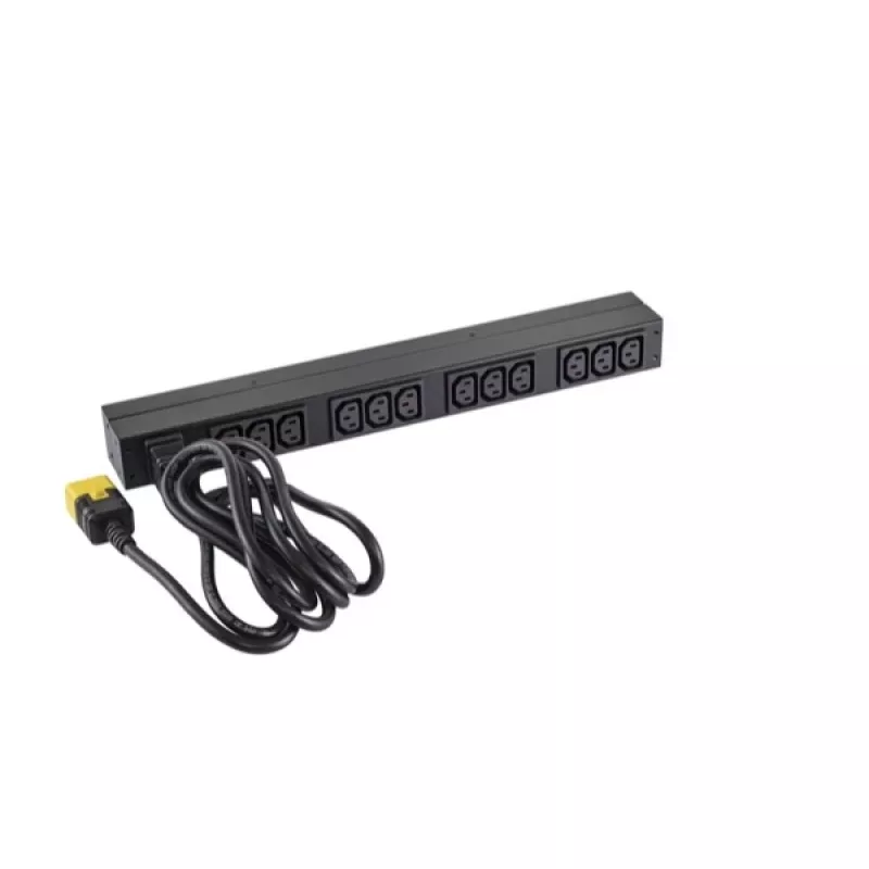 APC NetShelter Basic Rack PDU, 1U, 1PH, 3,7kW 230V 16A arba 3,3kW 208V 16A, x12 C13 lizdų, C20 laidas