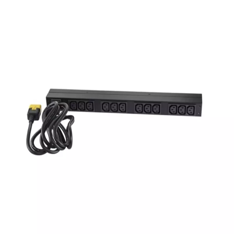 APC NetShelter Basic Rack PDU, 1U, 1PH, 3,7kW 230V 16A arba 3,3kW 208V 16A, x12 C13 lizdų, C20 laidas