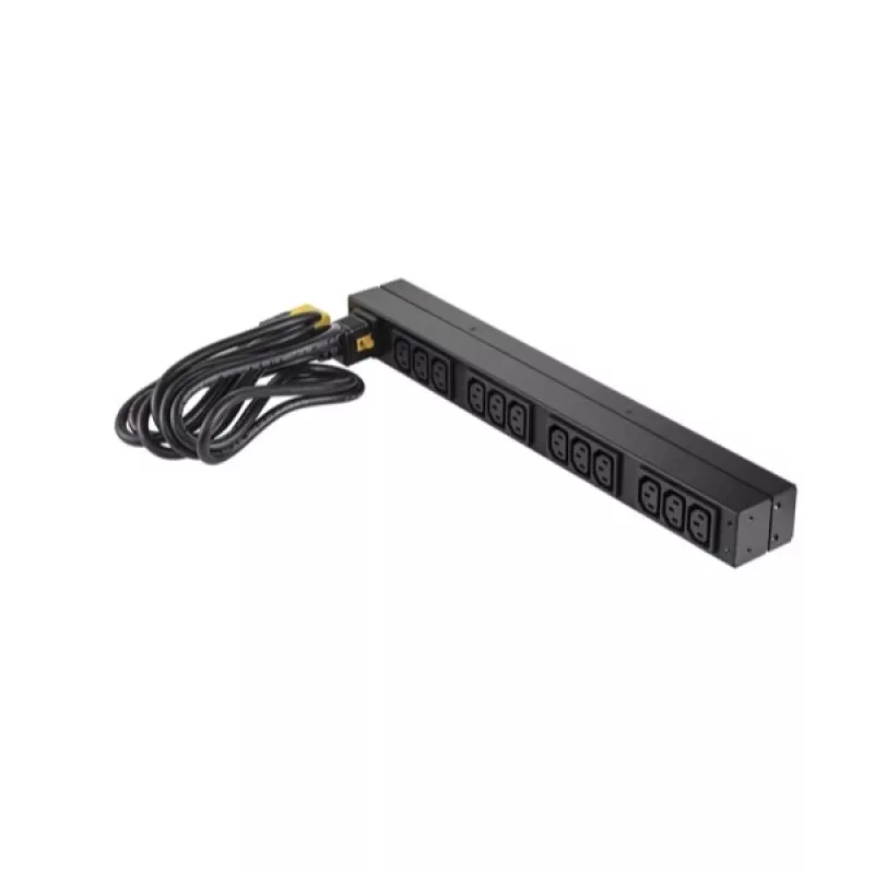 APC NetShelter Basic Rack PDU, 1U, 1PH, 3,7kW 230V 16A arba 3,3kW 208V 16A, x12 C13 lizdų, C20 laidas
