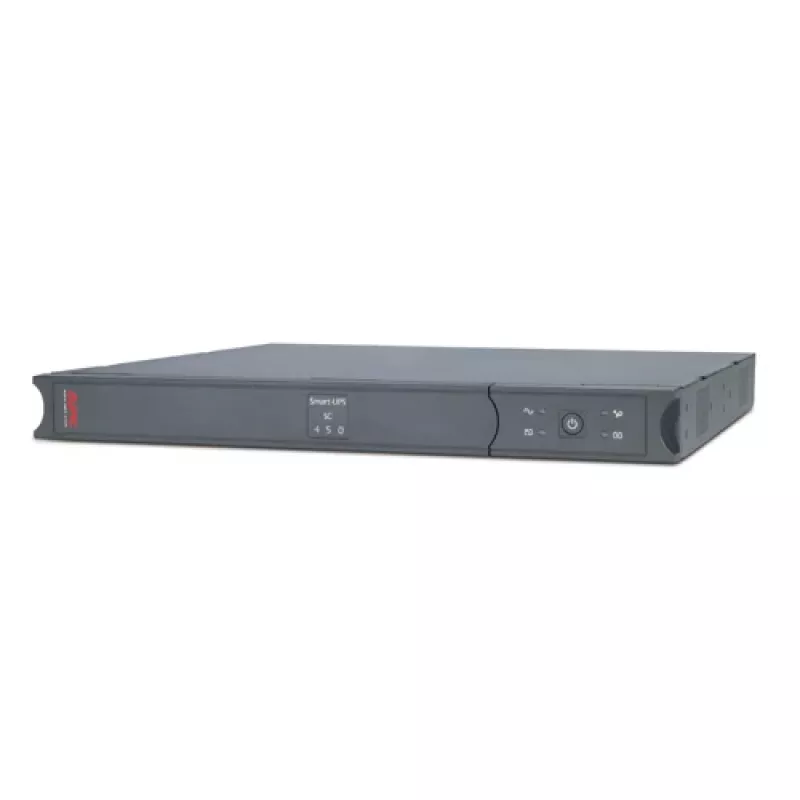 APC Smart-UPS SC 450VA 230V - 1U stelažinis/bokštinis, linijinis-interaktyvus, 0,45 kVA, 280 W, sinusinis, 151 V, 302 V