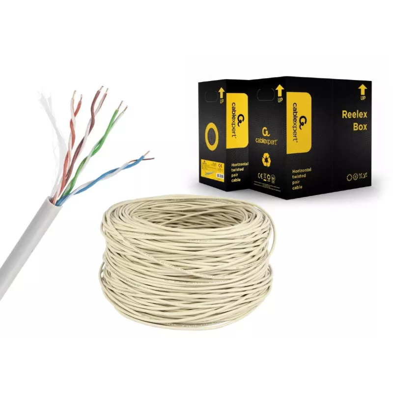 GEMBIRD tinklo kabelis - Cat 5e - UTP - 304 m - Pilka