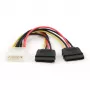 GEMBIRD maitinimo kabelis 15cm 2xSATA/ Masinis pakavimas (cc-sata-psy)