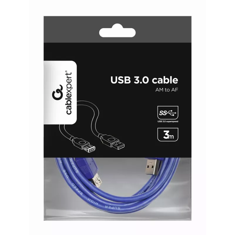 GEMBIRD USB 3.0 ilginimo laidas 3 m