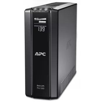 APC Back-UPS Pro, 1500VA/865W, Tower, 230V, 10x IEC C13 lizdų, AVR, LCD, keičiama baterija
