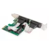 DIGITUS Serial I/O, 2 prievadų, Pci-e papildoma kortelė 2 X DB9 V lizdo laikiklis + LP laikikliai MCS9901 mikroschemų rinkinys