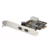 DIGITUS IEEE 1394b sąsajos plokštė, PCIe 3 prievadų, 2 išoriniai 9 kontaktų + 1 vidinis 9 kontaktų