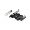 DIGITUS IEEE 1394b sąsajos plokštė, PCIe 3 prievadų, 2 išoriniai 9 kontaktų + 1 vidinis 9 kontaktų