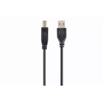 USB laidas, Gembird 4,5 m USB 2.0 A/B M, juodas, kištukas/kištukas