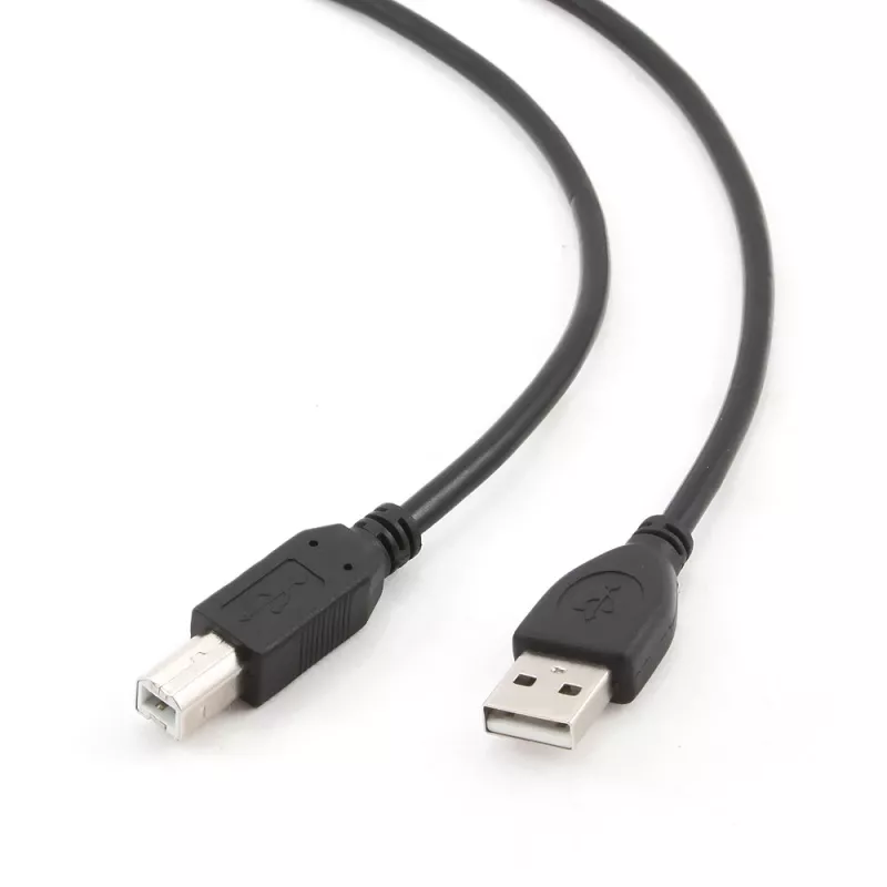 USB laidas, Gembird 4,5 m USB 2.0 A/B M, juodas, kištukas/kištukas