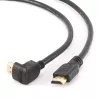 GEMBIRD didelės spartos HDMI laidas su eternetu, 90 laipsnių į viršų lenkta jungtimi, 3 m