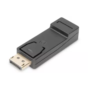 DIGITUS ASSMANN DisplayPort adapteris, DP - HDMI tipo A M/F, su fiksatoriumi, CE, juodas