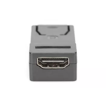 DIGITUS ASSMANN DisplayPort adapteris, DP - HDMI tipo A M/F, su fiksatoriumi, CE, juodas