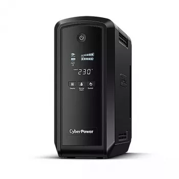 Nepertraukiamo maitinimo šaltinis CYBERPOWER CP900EPFCLCD — 0,9 kVA (540 W), 6 AC lizdai, LCD, grynas sinusas, bokštas