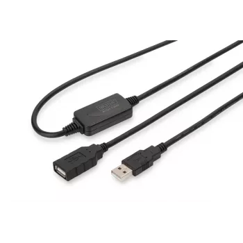 DIGITUS USB 2.0 kartotuvas laidas USB A kištukas / A lizdas 10m (DA-73100-1)