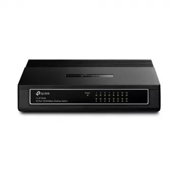 TP-Link 16 prievadų 10/100Mbps darbalaukio jungiklis, nevaldomas, Fast Ethernet (10/100), pilnas dupleksas, montavimas į stelažą, montavimas ant sienos