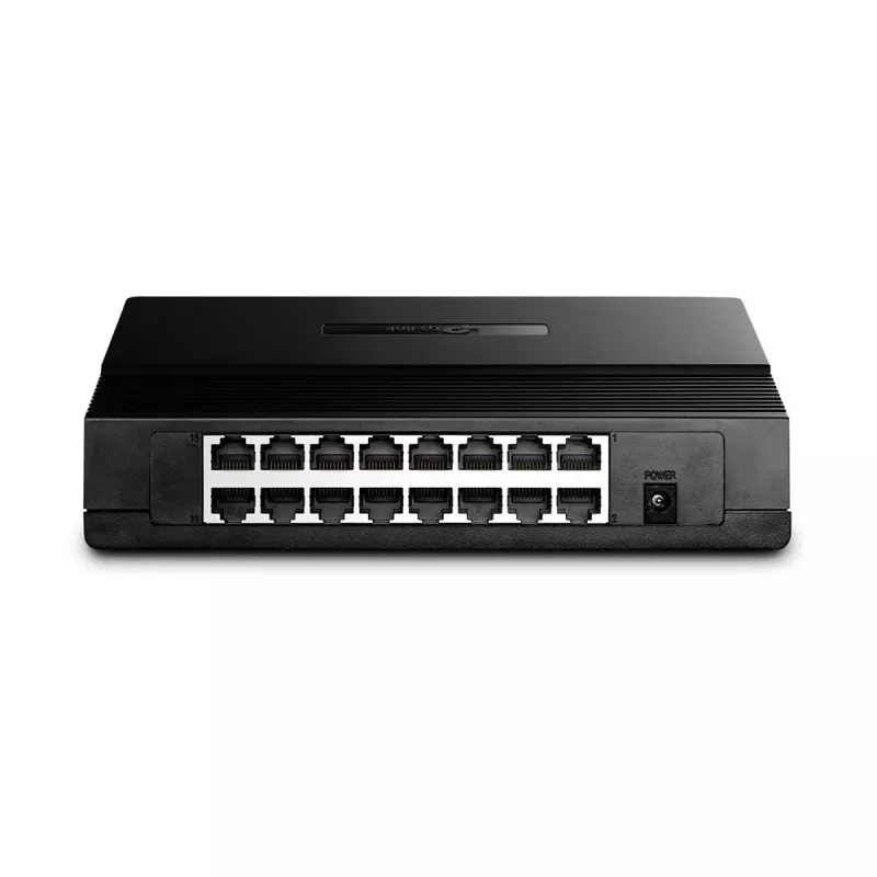 TP-Link 16 prievadų 10/100Mbps darbalaukio jungiklis, nevaldomas, Fast Ethernet (10/100), pilnas dupleksas, montavimas į stelažą, montavimas ant sienos
