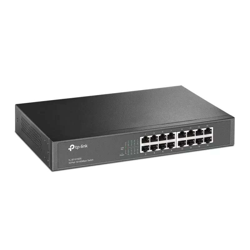 TP-Link TL-SF1016DS tinklo jungiklis Nevaldomas Fast Ethernet (10/100) 1U Juoda