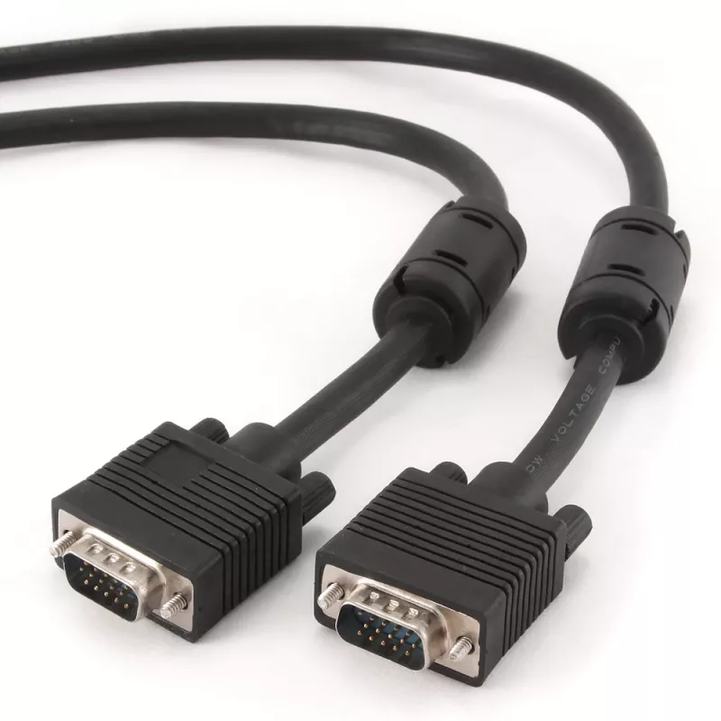GEMBIRD Premium VGA HD15M/HD15M dvigubai ekranuotas su 2 ferito šerdimis 2,0 m laidas / juodas