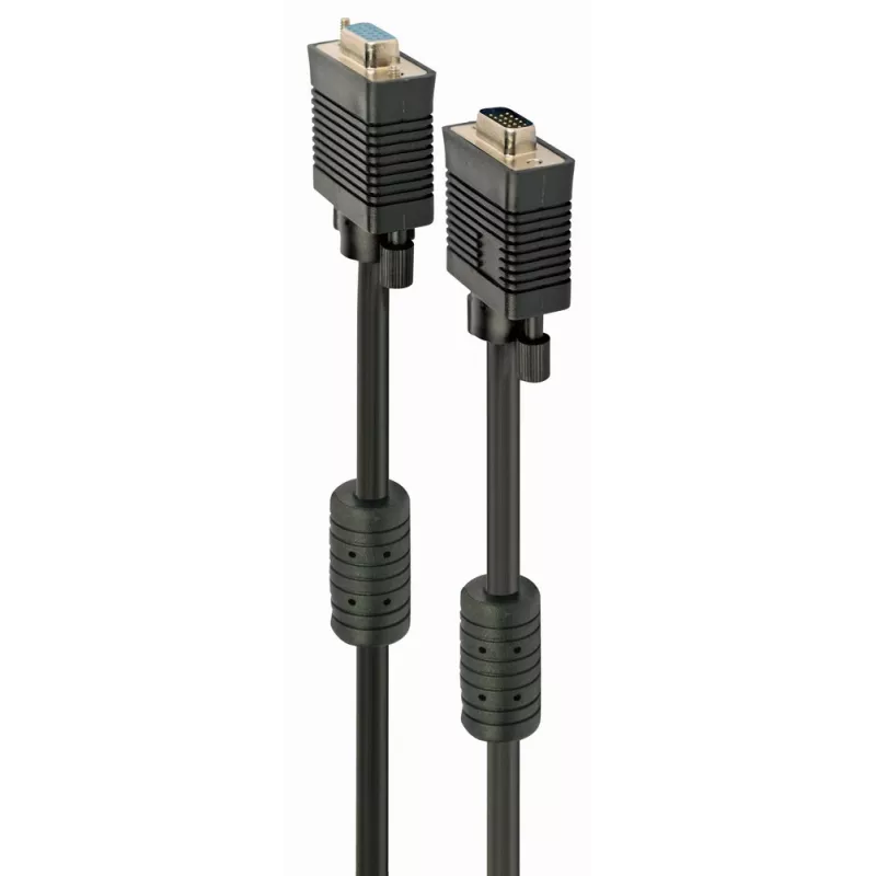GEMBIRD Premium dvigubai ekranuotas VGA ilginimo kabelis su ferito šerdimis, 1.8 m