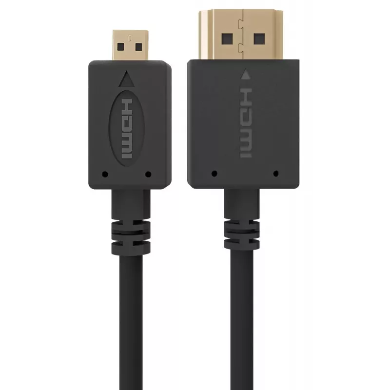 GEMBIRD HDMI laidas HDMI kištukas į mikro D kištuką su paauksuotomis jungtimis 2,0 m juodas