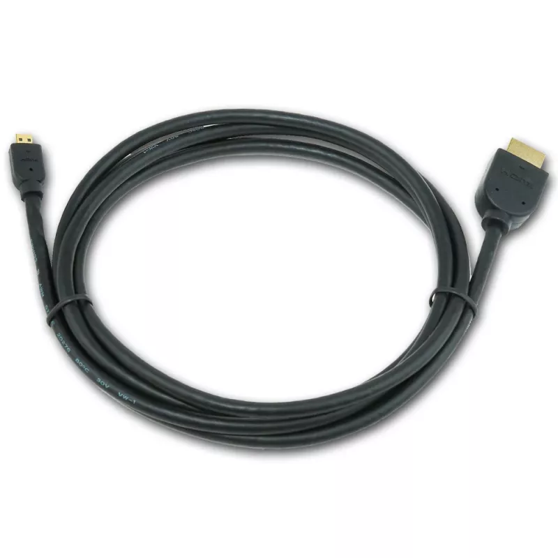 GEMBIRD HDMI laidas HDMI kištukas į mikro D kištuką su paauksuotomis jungtimis 2,0 m juodas