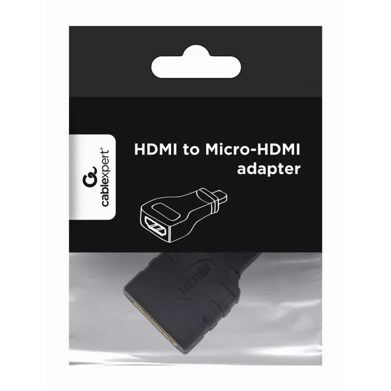 HDMI į mikro HDMI kabelis Gembird A-HDMI-FD juodas