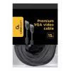 GEMBIRD Premium VGA laidas HD15M/HD15M dvigubai ekranuotas su 2 ferito šerdimis 15 m - juodas
