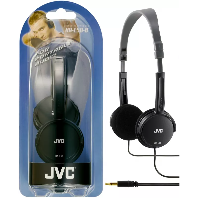 JVC HA-L50-B ausinės/ausinių komplektas Laidinis Ant galvos Muzika Juoda