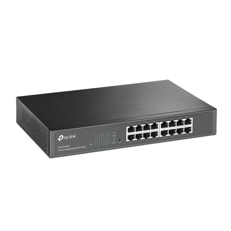 TP-Link 16 prievadų Gigabit Easy Smart tinklo jungiklis, valdomas, L2, Gigabit Ethernet (10/100/1000), montavimas į stelažą, 1U