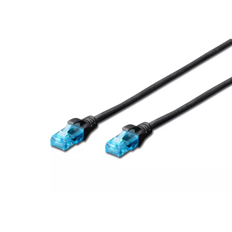 DIGITUS komutacinis kabelis - Cat 5e - U-UTP - Snagless - 3 m - juodas