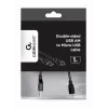 GEMBIRD dvipusis USB 2.0 AM į Micro-USB kabelis, 1 m - juodas