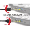 GEMBIRD dvipusis USB 2.0 AM į Micro-USB kabelis, 1 m - juodas