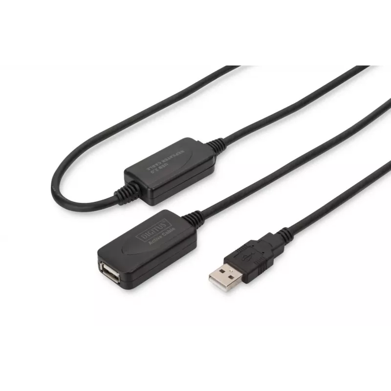 DIGITUS USB 2.0 Repeater kabelis USB A male / A female 20m (DA-73102)