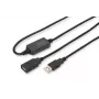 DIGITUS USB 2.0 kartos ilgintuvo laidas USB A (kištukas) / A (lizdas) 15 m (DA-73101)