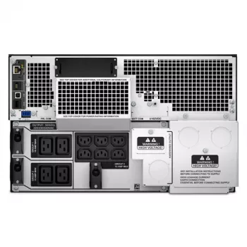 APC Smart-UPS On-Line SRT10KRMXLI - 10kW/VA, 6x C13 + 4x C19 + kietasis laidas 1 fazės išėjimas, montuojamas į stelažą, integruota tinklo valdymo kortelė