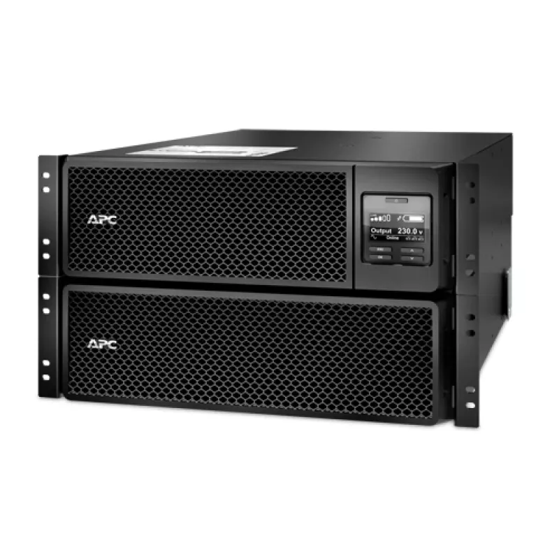 APC Smart-UPS On-Line SRT10KRMXLI - 10kW/VA, 6x C13 + 4x C19 + kietasis laidas 1 fazės išėjimas, montuojamas į stelažą, integruota tinklo valdymo kortelė