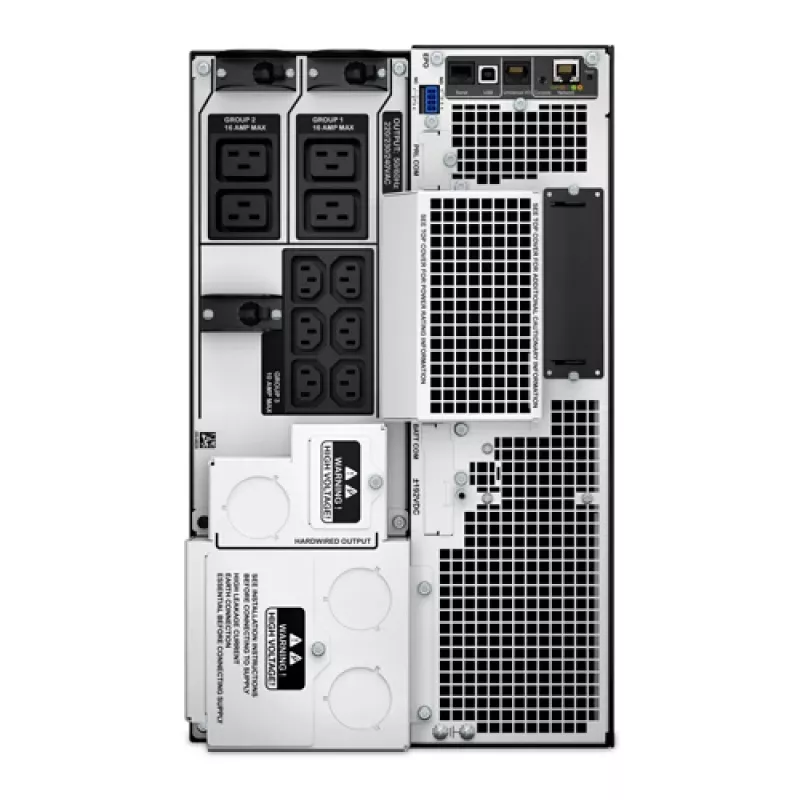 APC Smart-UPS On-Line, 10kVA/10kW, bokštinis, 230V/400V, 6x C13+4x C19 IEC lizdai, tinklo kortelė+SmartSlot, prailgintas veikimo laikas, be bėgių komplekto
