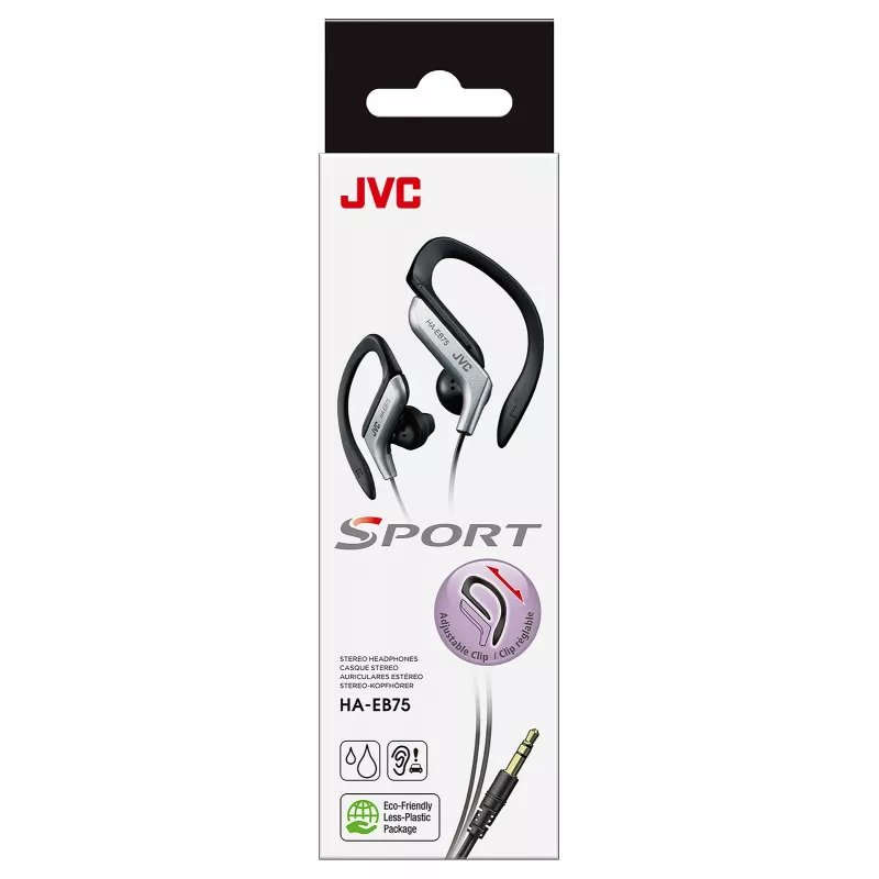 Ausinės JVC HA-EB75 Sports Wired Sidabrinė