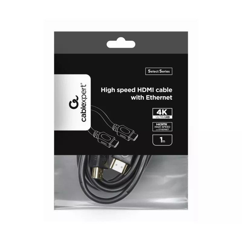 GEMBIRD Didelės spartos HDMI kabelis su Ethernet - Select serija 1m