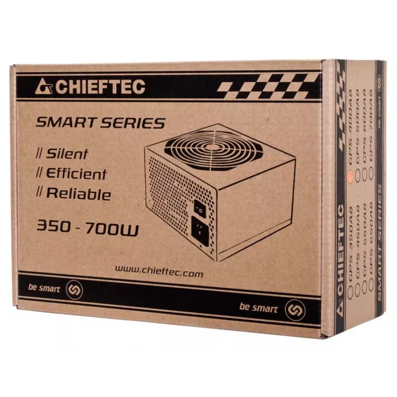 Chieftec Smart GPS-600A8 maitinimo blokas 600 W 20+4 pin ATX ATX juodas