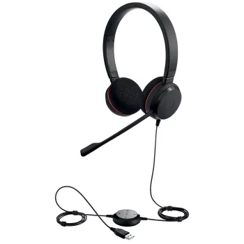 Jabra Evolve 20 MS Stereo, laidinis, biurui/skambučių centrui, 150–7000 Hz, 171 g, ausinės, juodos