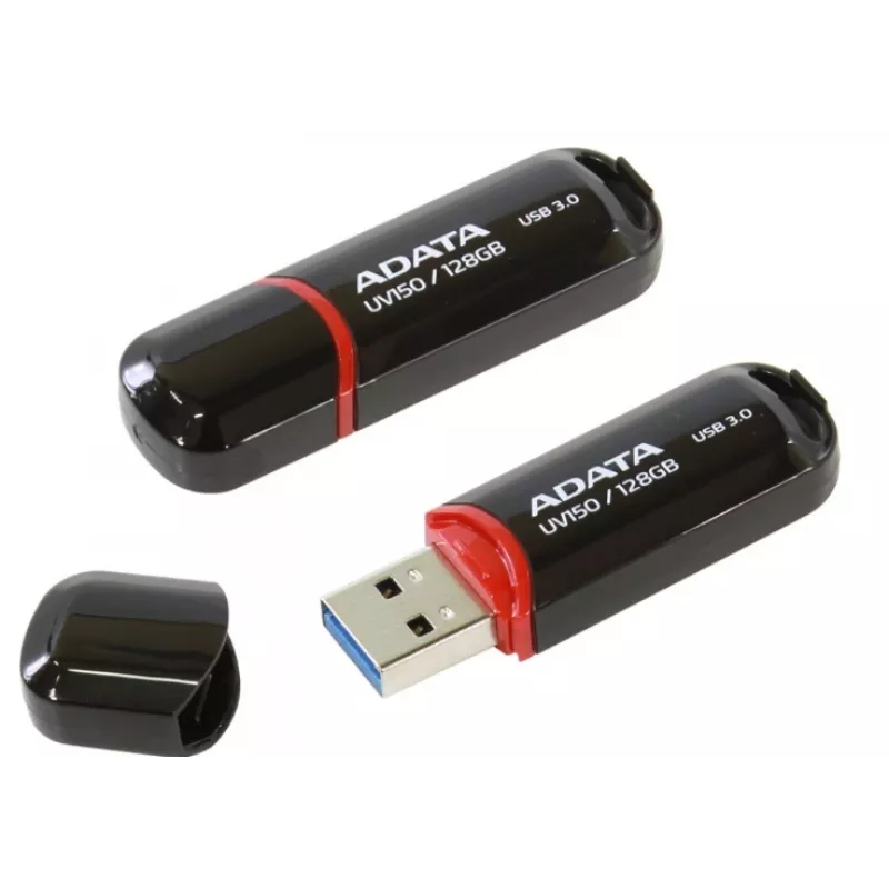 ADATA AUV150-128G-RBK USB atmintukas 128 GB USB Type-A 3.2 Gen 1 (3.1 Gen 1) Juodas