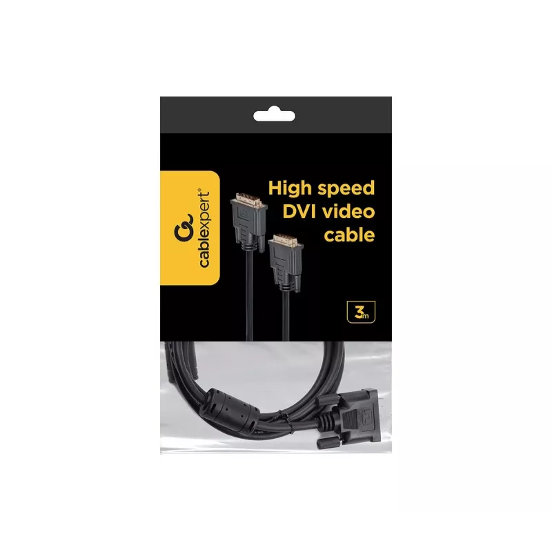 GEMBIRD DVI vaizdo kabelis Dual Link 3 m – juodas