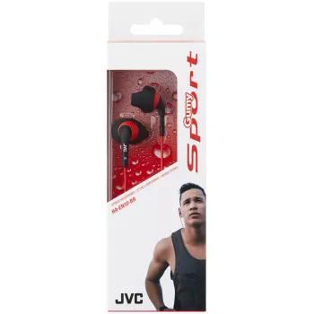 JVC HA-EN10-BR-E į ausis įdedamos ausinės, laidinės, 20–20000 Hz, sportui, 4,8 g, ausinės, juodos, raudonos
