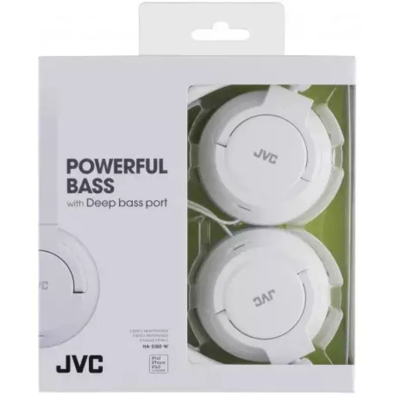 JVC HA-S180-W-E ausinės / ausinės su mikrofonu Laidinės Ant galvos Muzika Balta
