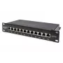 DIGITUS CAT6A pataisymo skydelis, ekranuotas, 12 prievadų žymėjimo laukas, 1U, 10 colių montavimas į stovą, juodas RAL 9005