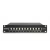 DIGITUS CAT6A pataisymo skydelis, ekranuotas, 12 prievadų žymėjimo laukas, 1U, 10 colių montavimas į stovą, juodas RAL 9005