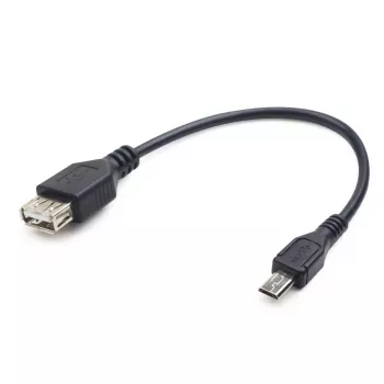 GEMBIRD USB OTG AF to Micro BM laidas 15cm - Juoda