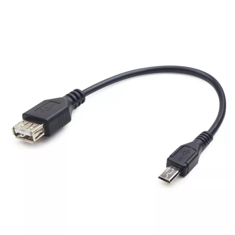 GEMBIRD USB OTG AF to Micro BM laidas 15cm - Juoda